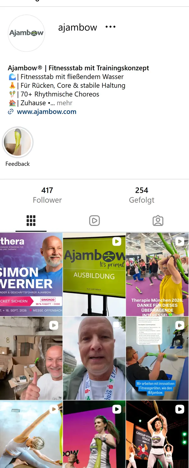 Instagram-Profil von Ajambow
