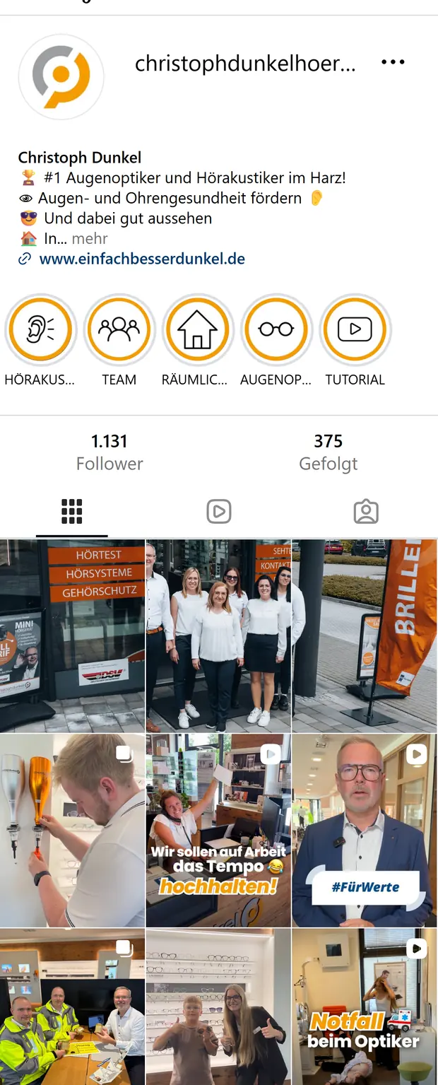 Instagram-Profil von Christoph Dunkel